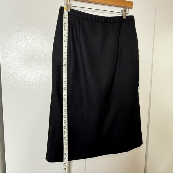 Pendelton - 100% Virgin Wool Midi Pencil Skirt Black - US 12 - Picture 7 of 11